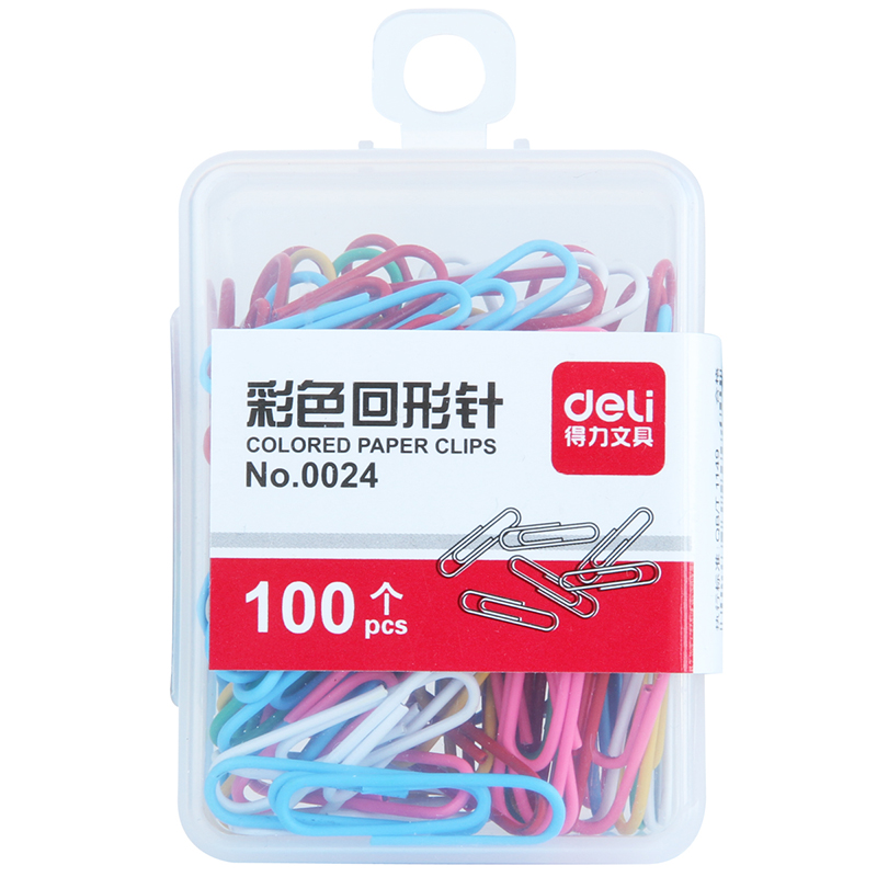 大众娱乐0024彩色回形针(混)(100枚/盒)