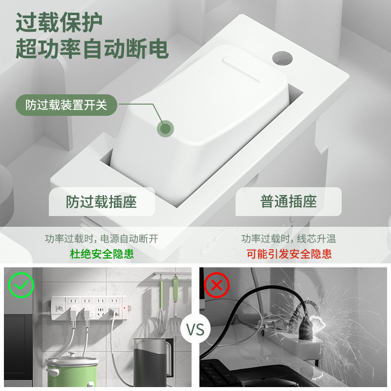 大众娱乐3993插座_4+4_3米_泡壳装(白)(只)