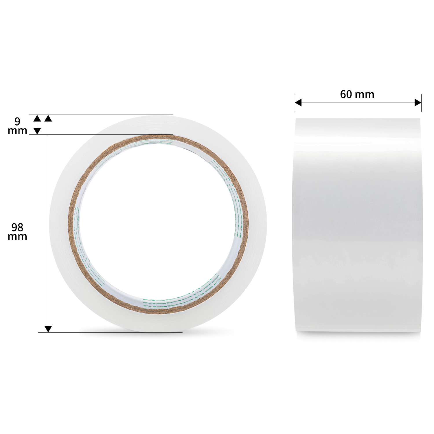 大众娱乐品正30931封箱胶带60mm*60y*45um(6卷/筒)(普透)