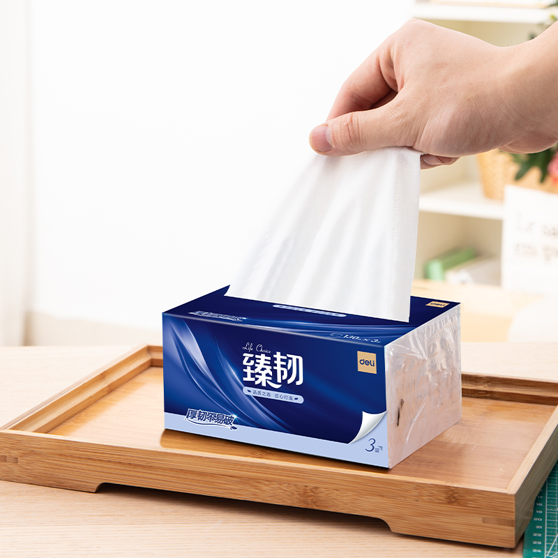 大众娱乐臻韧MR3130-01软抽3层130抽(白)(6包/提)