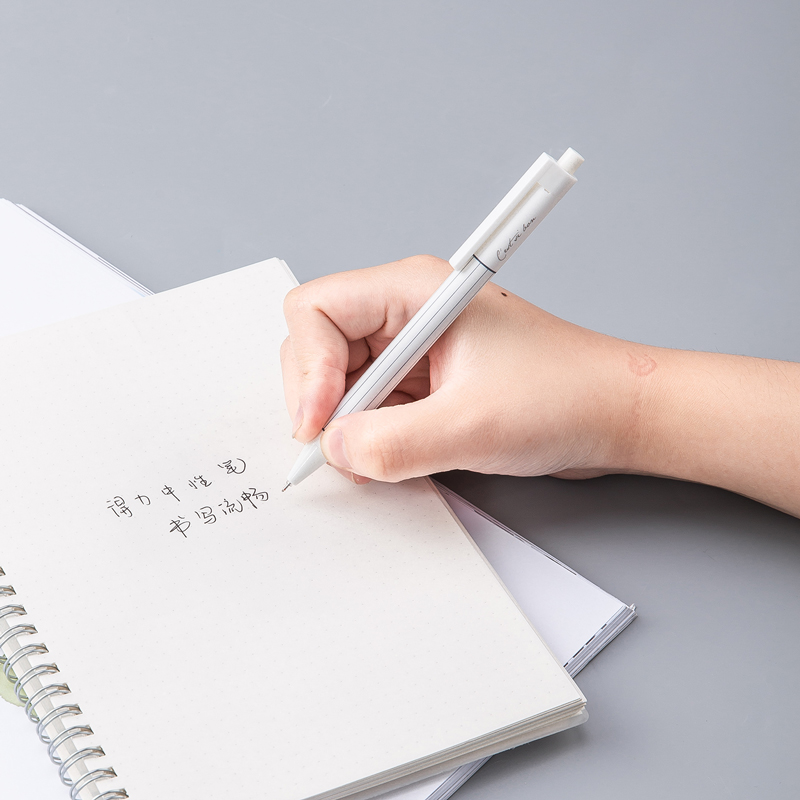 大众娱乐A443按动中性笔0.38mm全针管(黑)