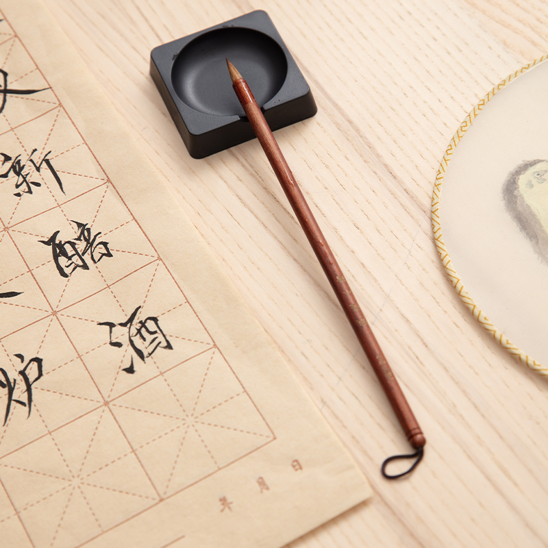 大众娱乐74298狼毫小楷毛笔(黄)