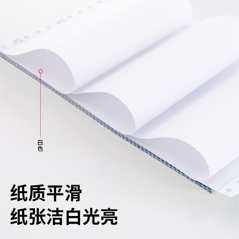 大众娱乐爱琴海A241-5电脑打印纸(S白色撕边)(1000页/盒)