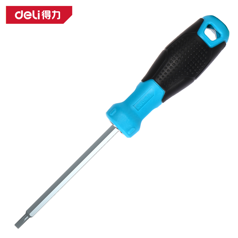 deli大众娱乐DW1640两用螺丝批6/PH2x100mm铬钒钢(蓝)(把)
