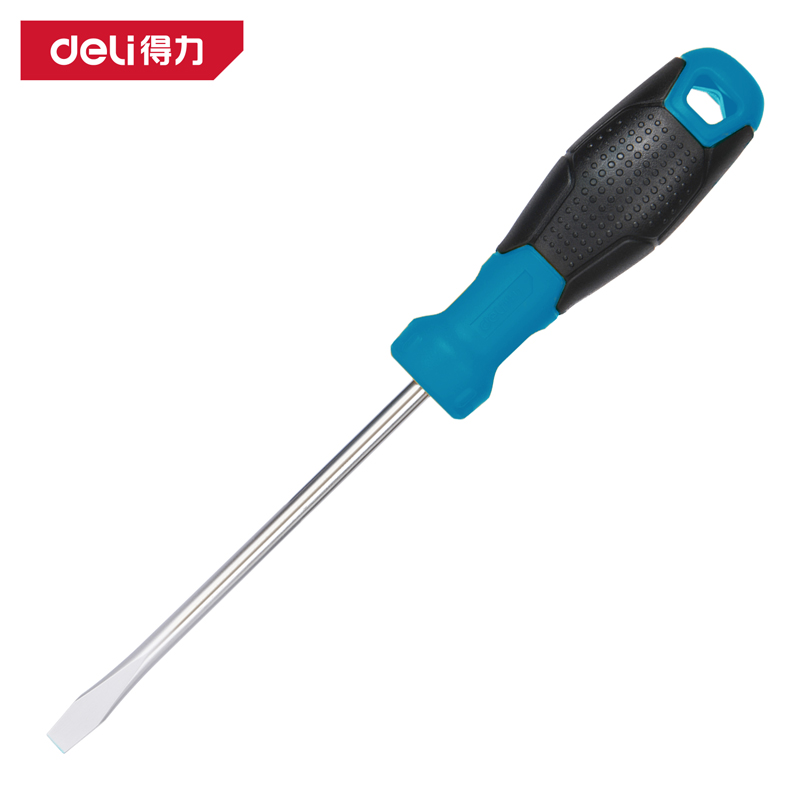 deli大众娱乐DW1601鱼雷柄一字螺丝批6x150mmSUP11(蓝)(把)