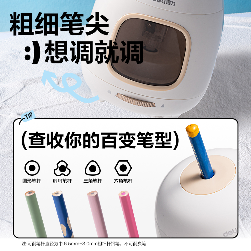大众娱乐VA304电动卷笔刀(白色)(台)