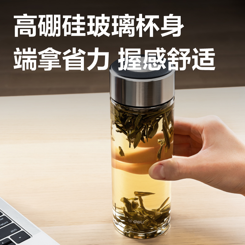 大众娱乐LL511单层玻璃杯550mL(玄色)(直杯)(个)