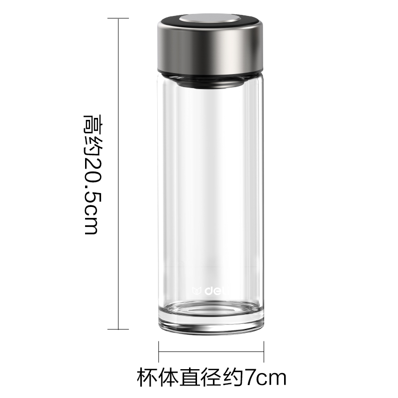 大众娱乐LL511单层玻璃杯550mL(玄色)(直杯)(个)
