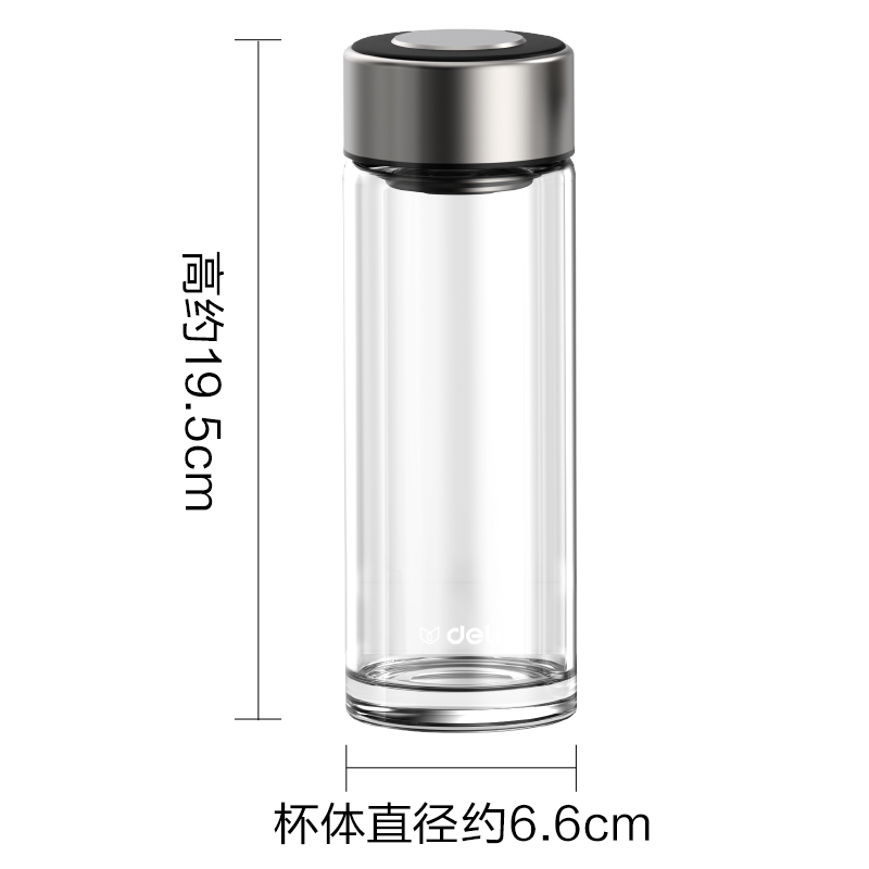 大众娱乐LL510单层玻璃杯450mL(玄色)(直杯)(个)