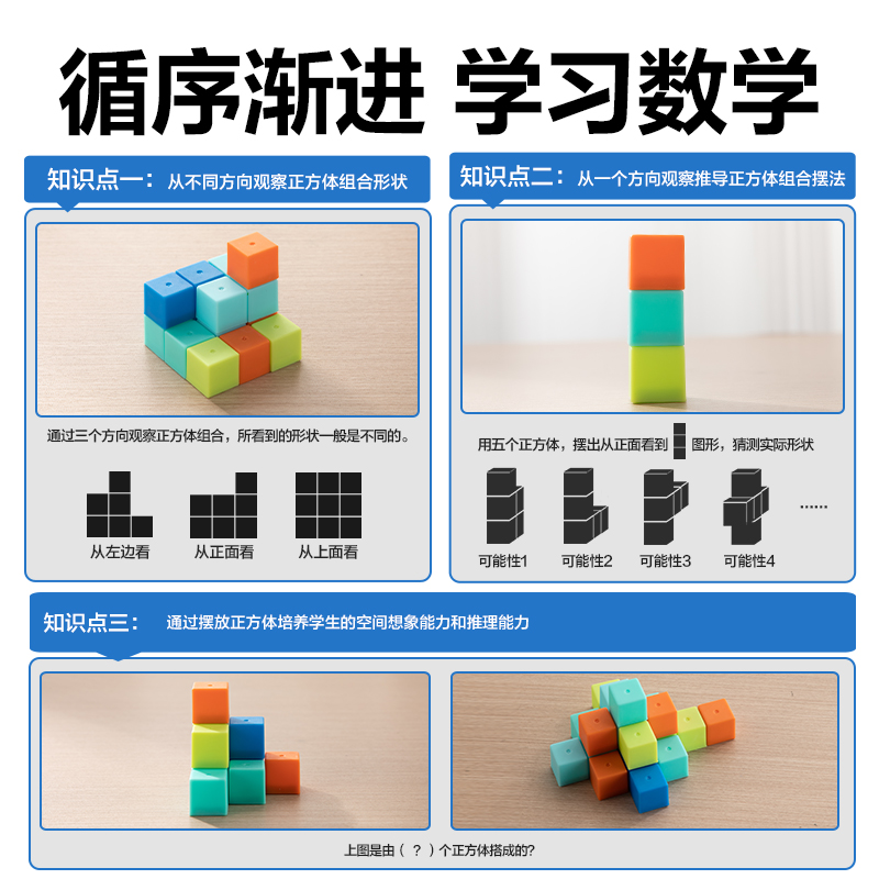 大众娱乐YX518学具大正方体套装(混)(袋)