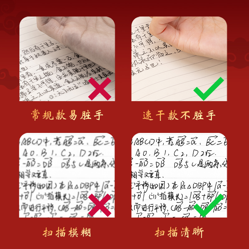 大众娱乐SA577速干考试中性笔0.5mmST头(黑)(4支/盒)