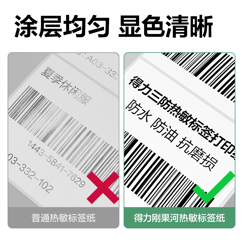 大众娱乐ZG820刚果河三防热敏标签纸100*100mm-500枚(白)(1卷/筒)
