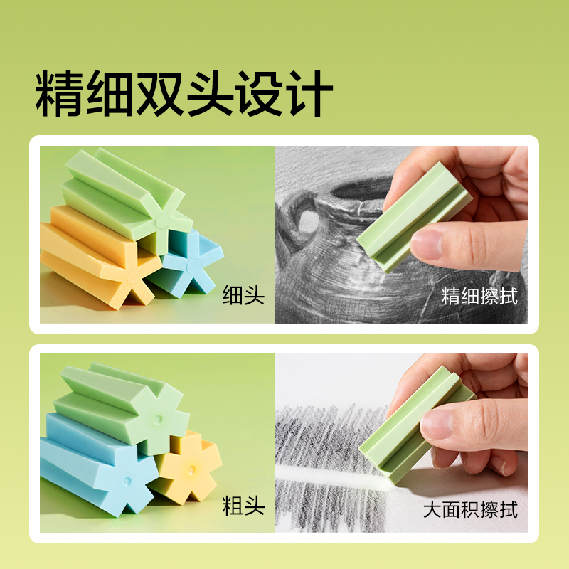 纽赛NS756多棱面橡皮擦(混)(盒)