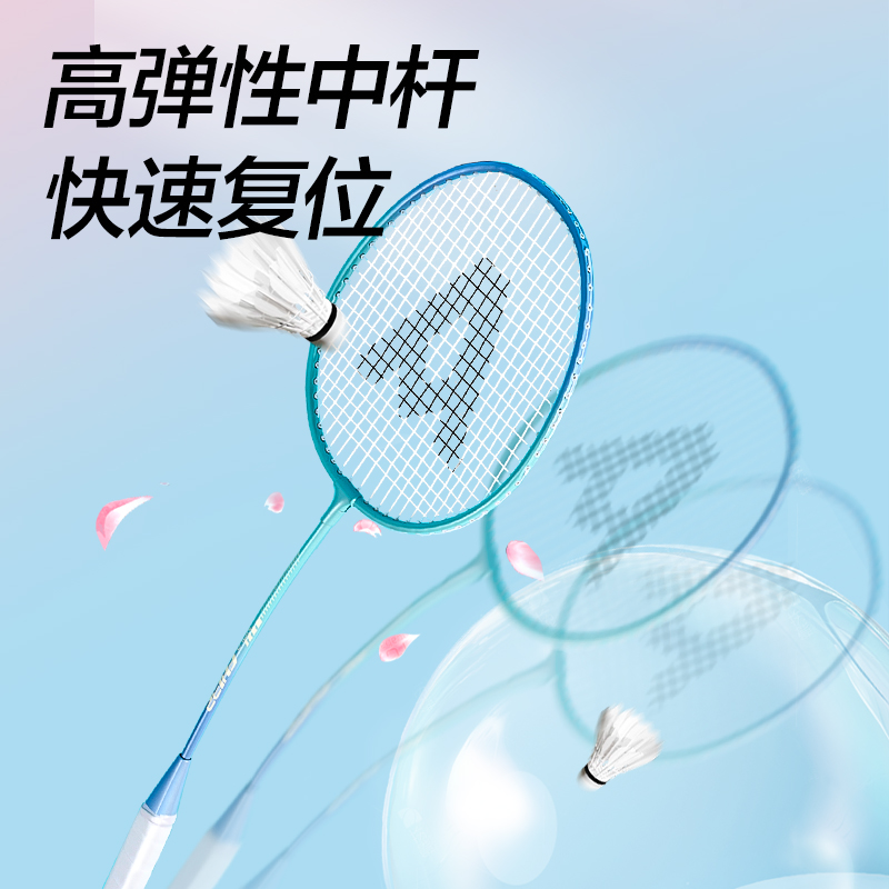 安格耐特FH132铁合金羽毛球拍(2支/付)(混)(付)