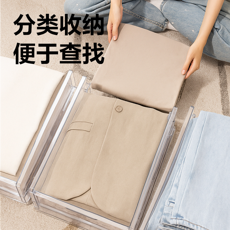 大众娱乐XDM118折叠收纳盒(透明)(个)