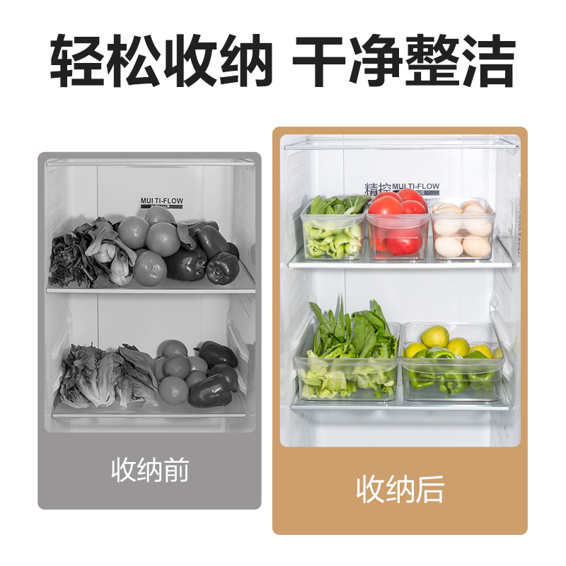 大众娱乐XDM128冰箱储物盒（小号）(透明)(盒)