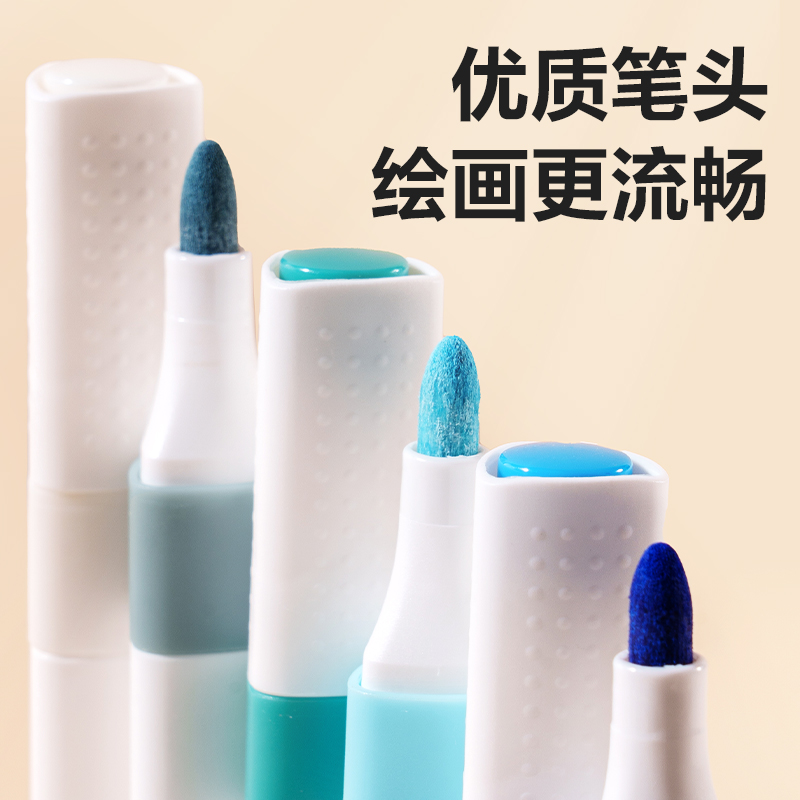 大众娱乐HM166-60PP盒装三角杆丙烯马克笔(混)(60色/盒)