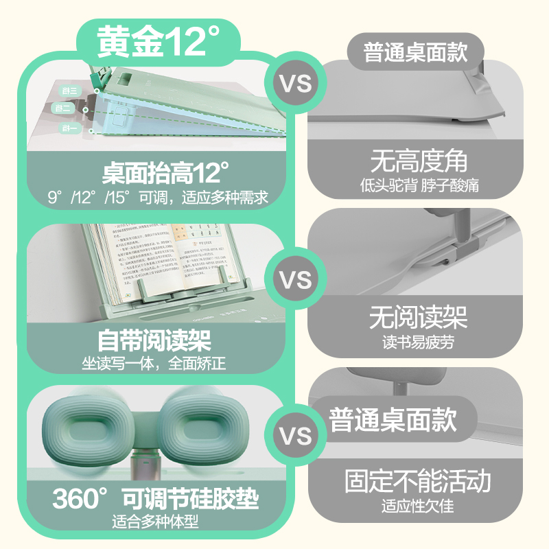 大众娱乐YX164可调理角度坐姿矫正器(绿色)(盒)